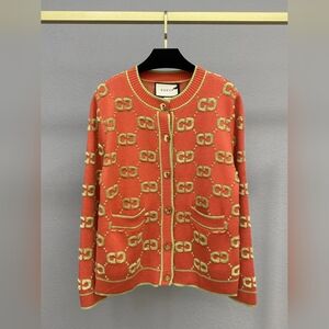 Gucci GG Crew Neck Knit Cardigan